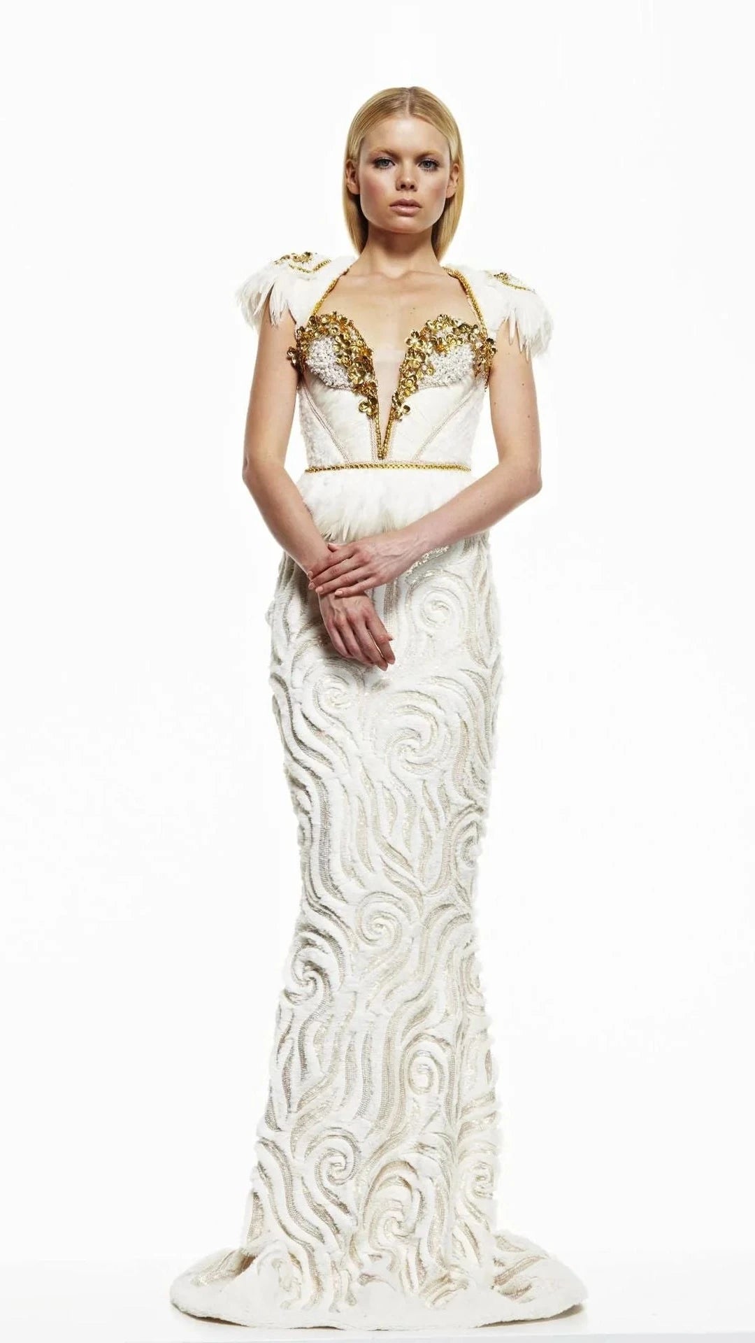 Sleeveless Mermaid Printed Dress