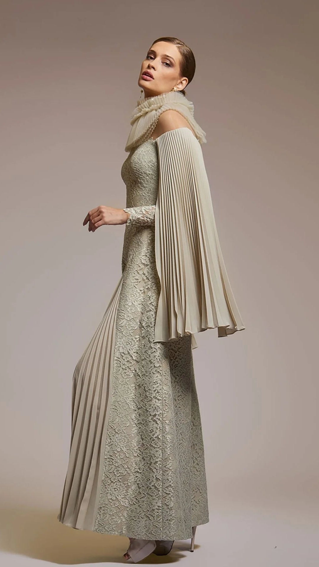 Off-The-Shoulder Lace Midi Dress