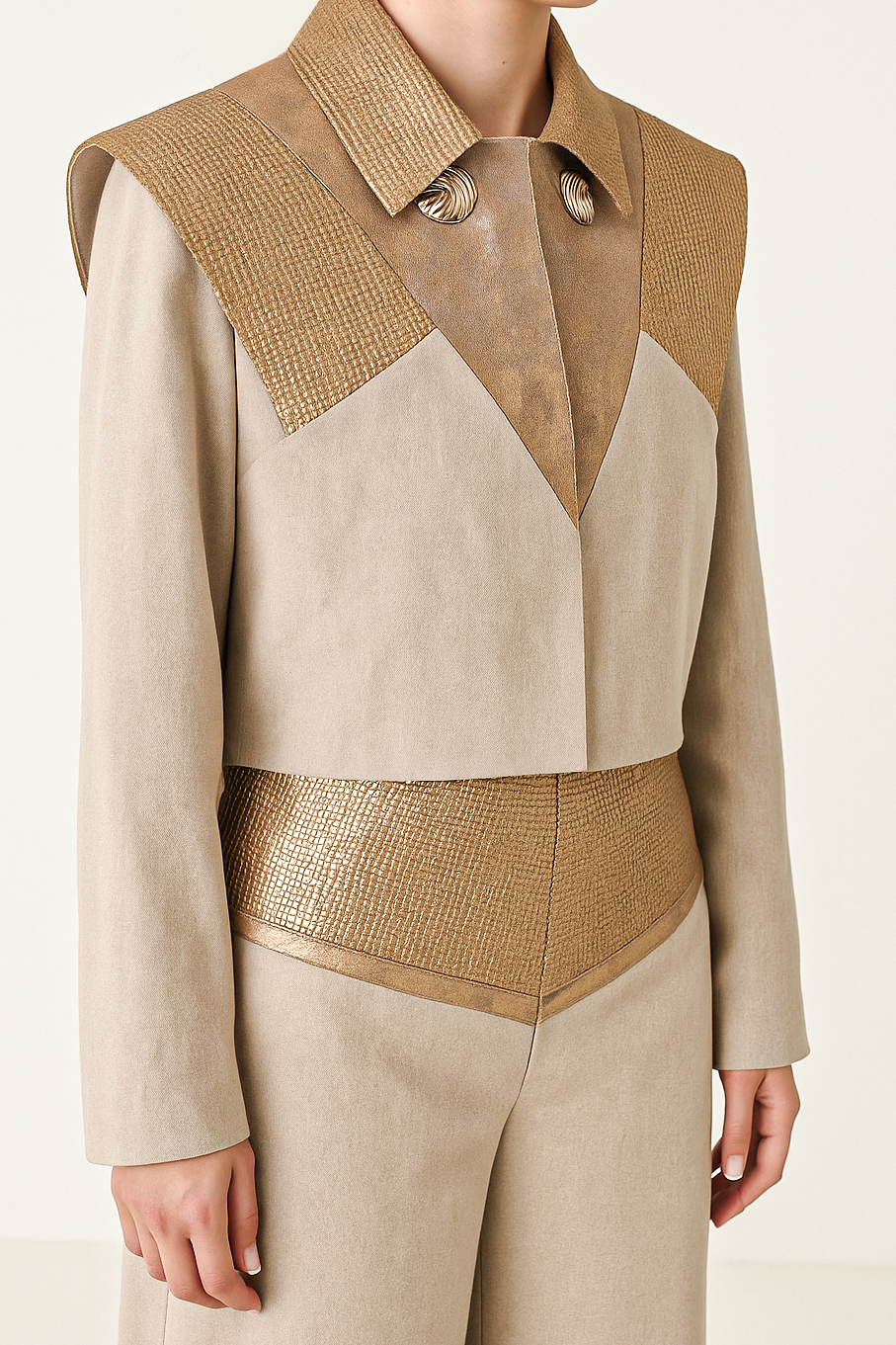 Structured Panel Jacket – Rose Gold Edition