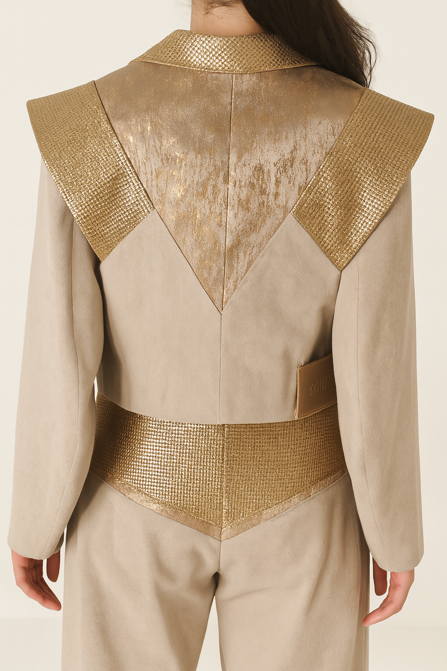 Structured Panel Jacket – Rose Gold Edition