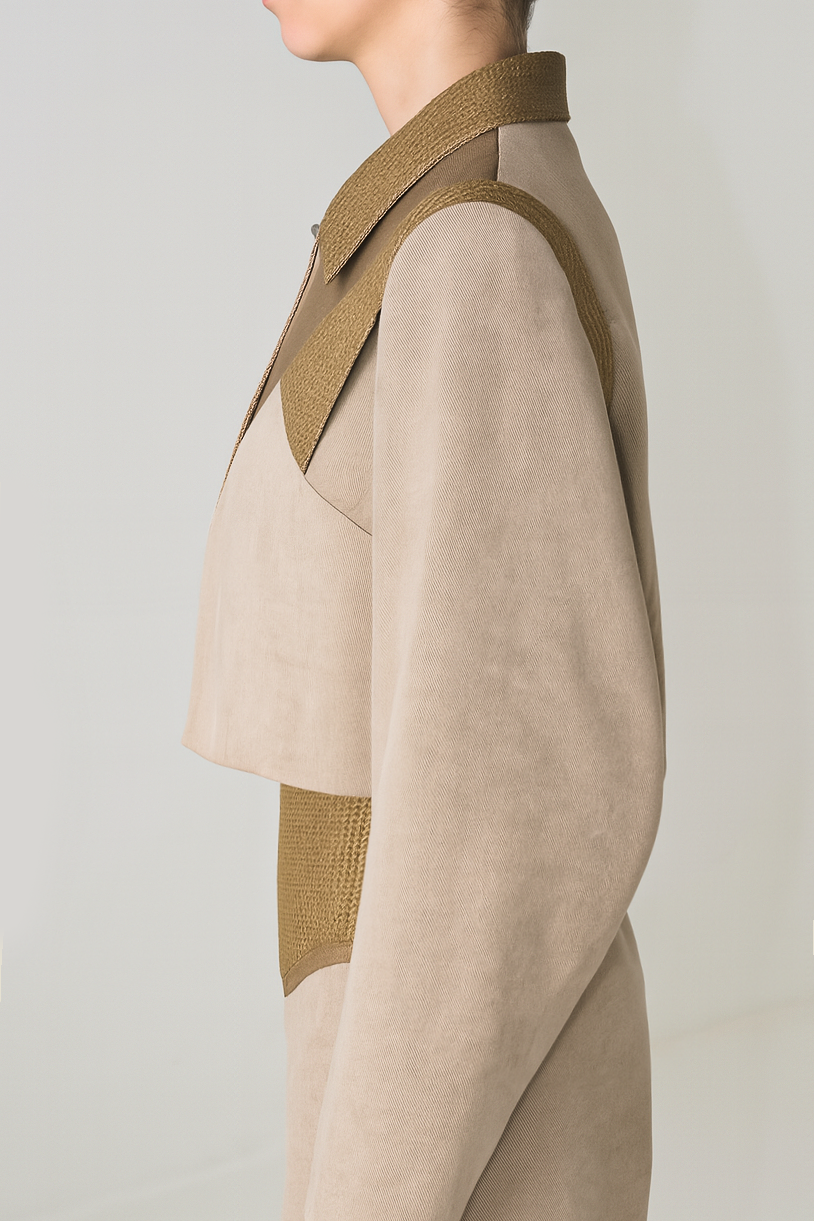 Structured Panel Jacket – Rose Gold Edition
