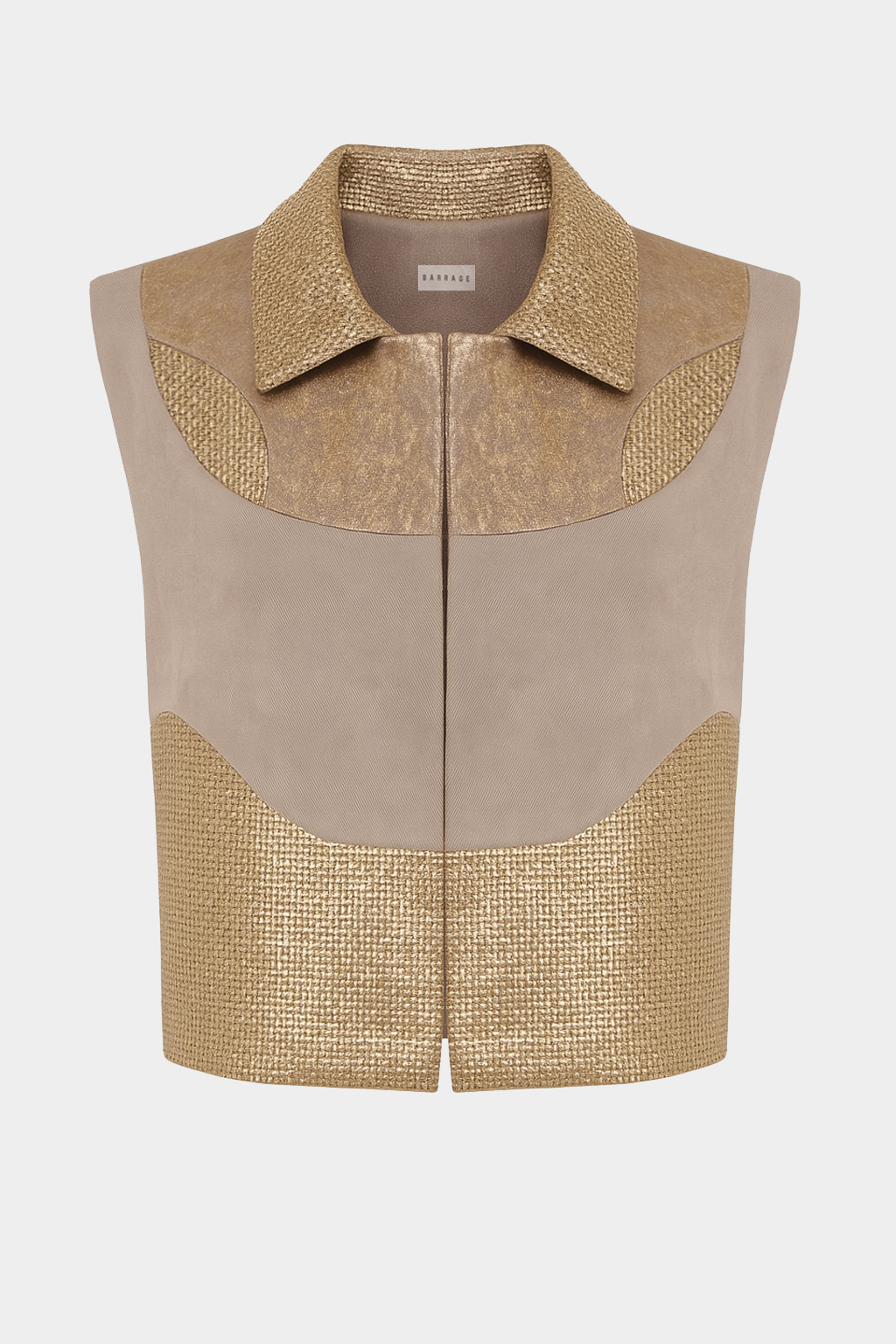 Structured Panel Gilet – Rose Gold Edition