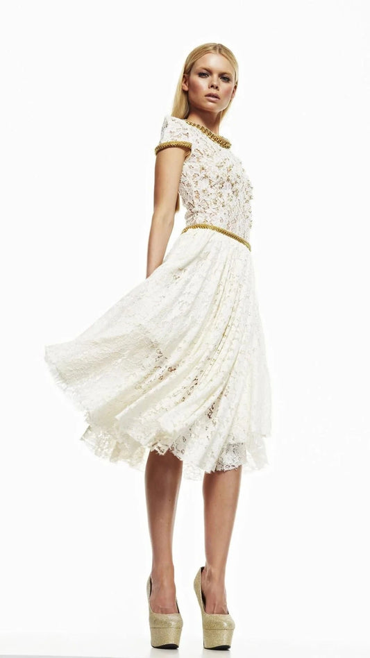 Lace Sleeveless Midi Dress