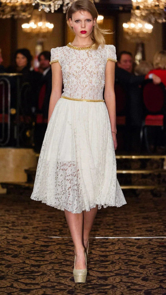 Lace Sleeveless Midi Dress